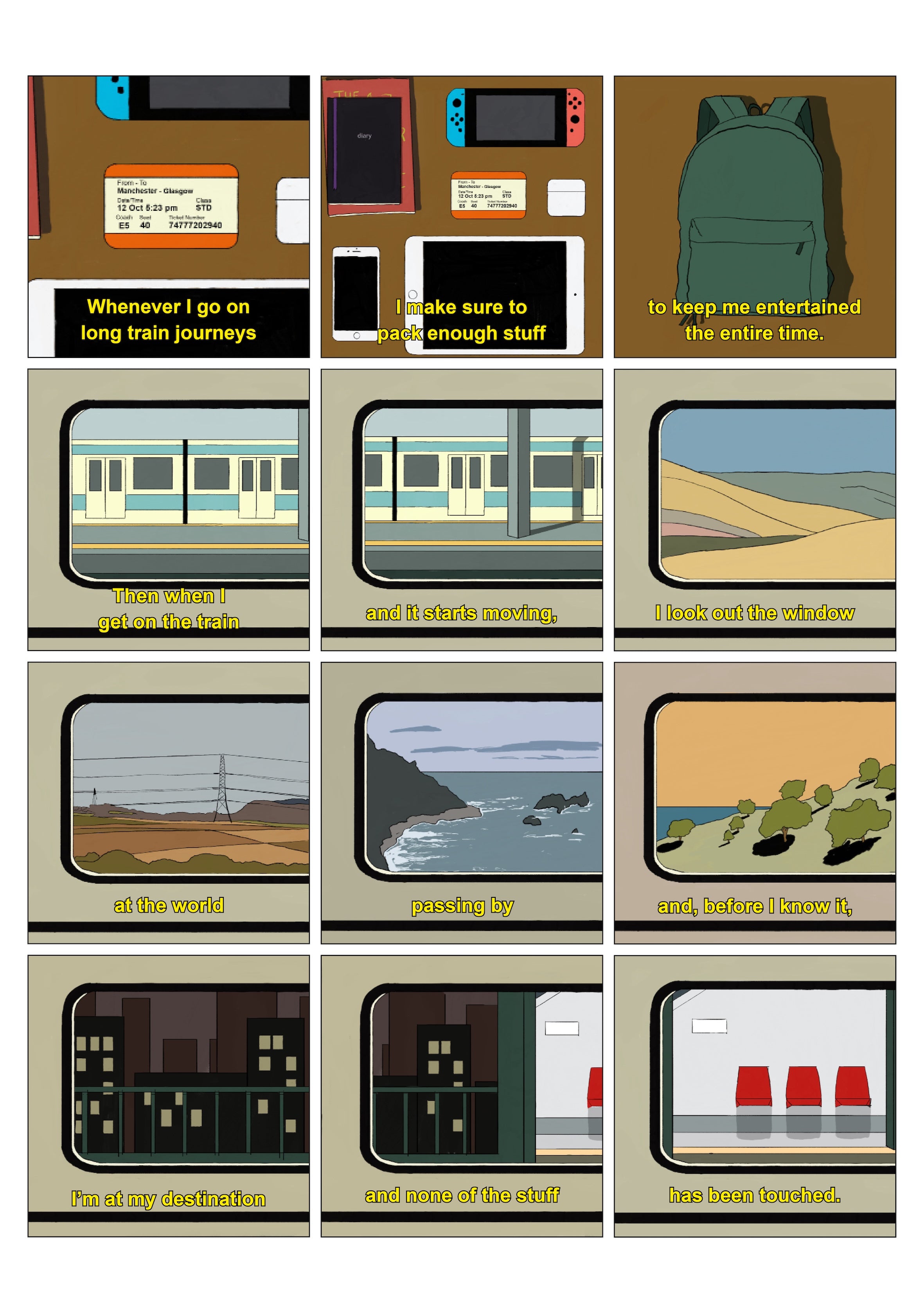'Long Train Journey' print