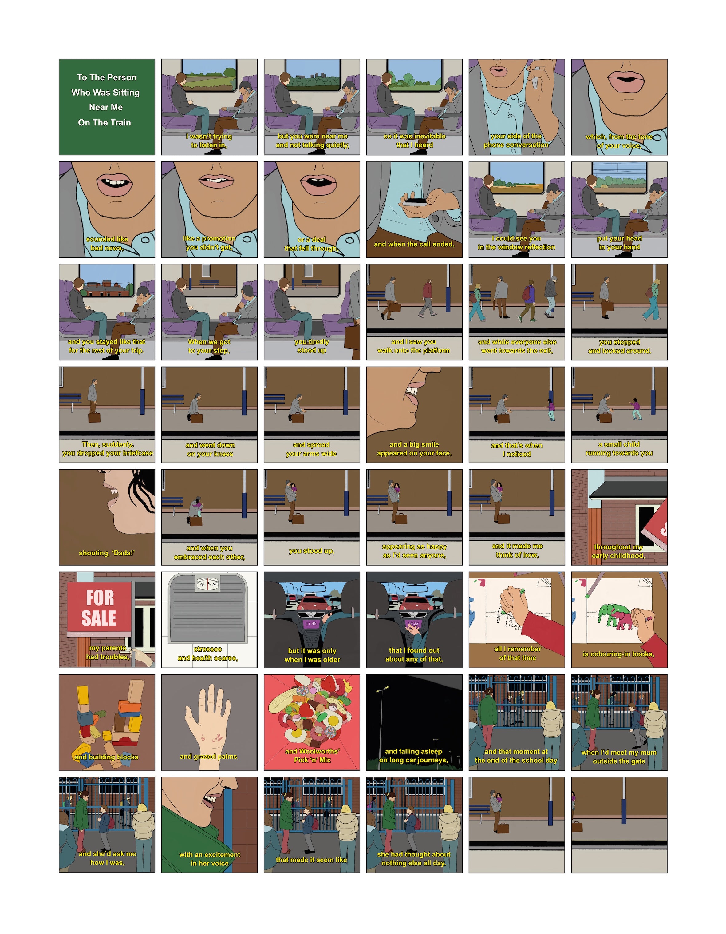 'To the Person Who Was Sitting Near Me On The Train' print